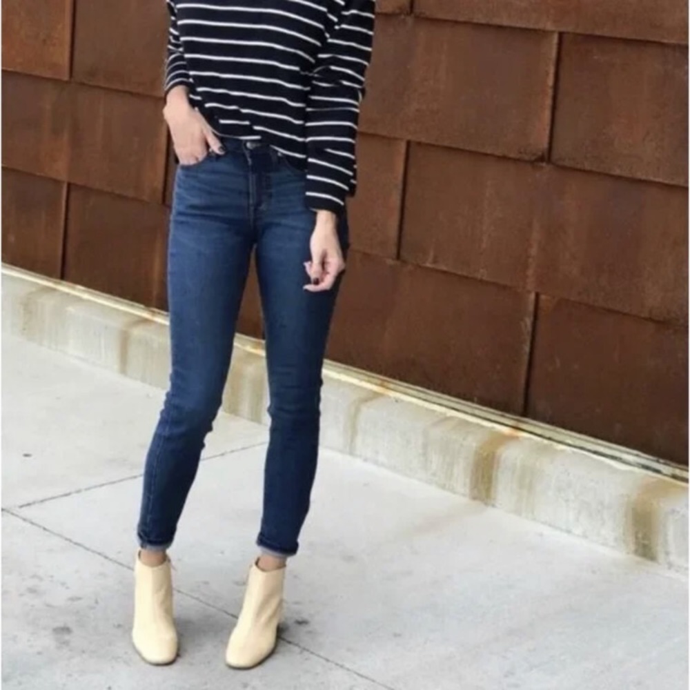 Everlane High Rise Skinny 26 Ankle Dark Wash Denim Blue Jeans